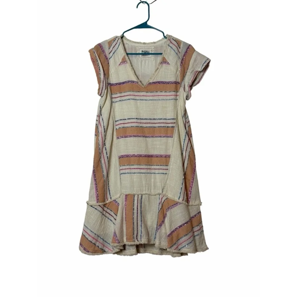 Anthro Holding Horses Elira Dress XS Striped Boho Flutter Sleeve Mini